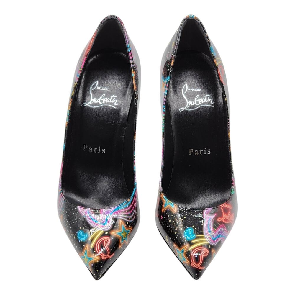 Christian Louboutin Viva Las Vegas Kate Pumps 100mm - Patent Leather - Black 35 - Picture 4 of 9